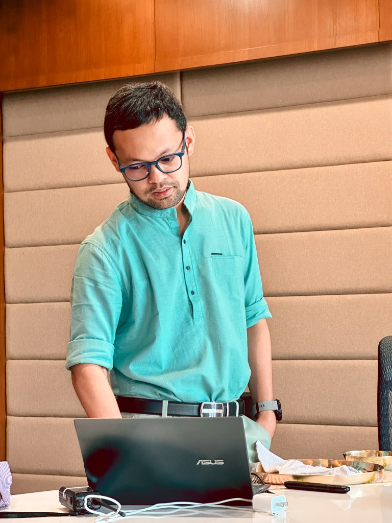 The author working 9-6 in the corporate world as leader and decision-maker.